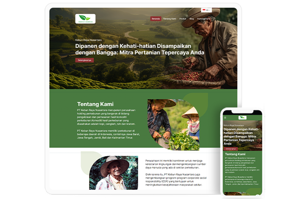 A plantation holding company website
